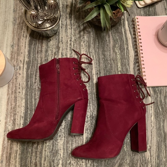 Charlotte Russe Shoes - Charlotte Russe Wine Booties